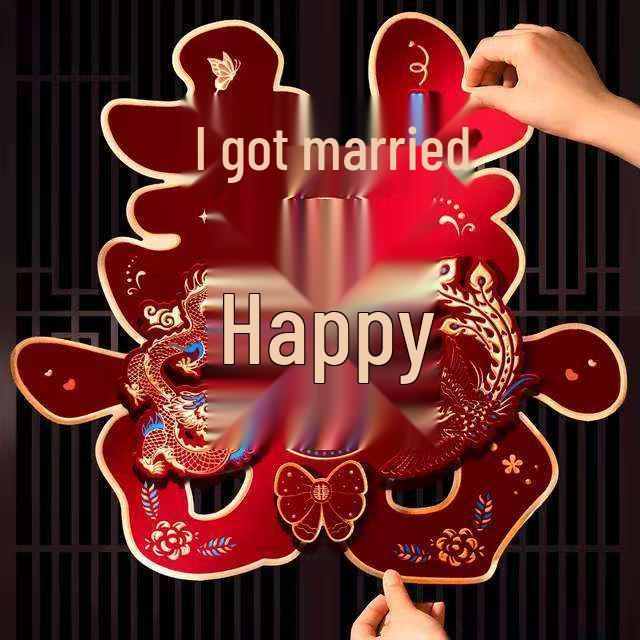 Double Happiness Wedding Wall & Door Sticker Set: Home & Event Decoration