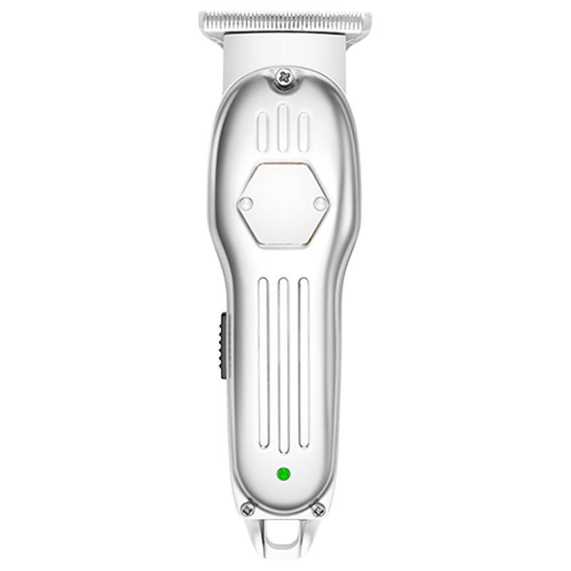 

Аккумуляторная машинка для стрижки волос с регулируемыми уровнями и лезвиями из нержавеющей стали серебряный