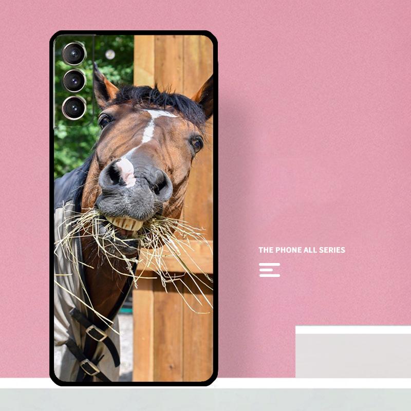 Funny Horse Animal Case For Samsung Galaxy S23 Ultra S20 FE S21 FE Note 10 20 S8 S9 S10 Plus S22 Ultra Cover