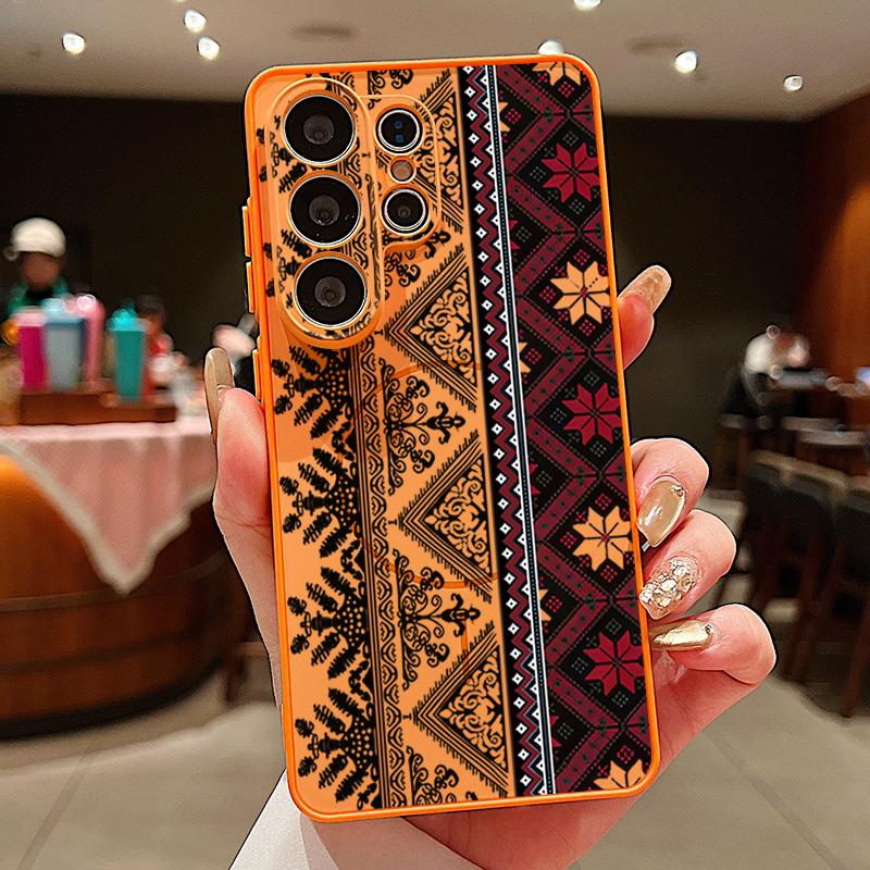 Vintage Patterns Magnetic Phone Case For Samsung Galaxy S25 S26 Ultra Edge S24 S23 FE A17 A56 A37 A16 A35 A55 A15 A36 5G Cover