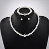 3PCS/set Elegant Imitation Pearl Jewelry Set Simple Pearl Bracelet  Creative Gift