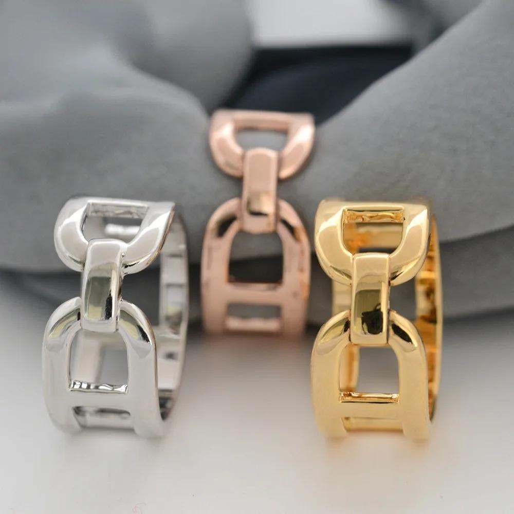 Langlebige Accessoires Einfacher Seidenschal Schnallenring Metallverzierung Schalknopf Moderner Stil Drei-Ring-Schalschnalle