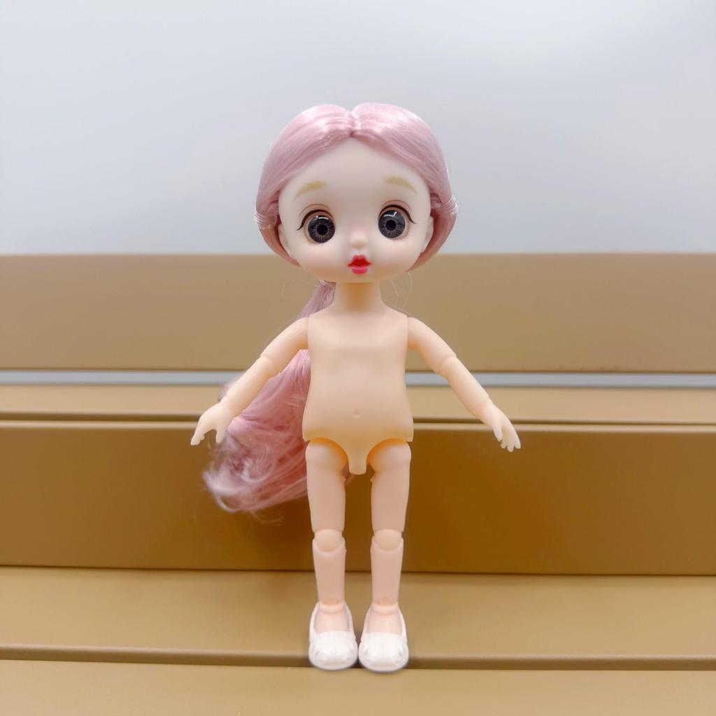 17 cm Mini BJD Puppenkörper - 6 Zoll Prinzessin Mädchen, 16 cm Kleine Nacktpuppe