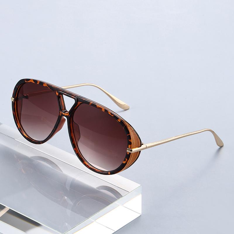 New Vintage Pilot Round Sunglasses Women Men Metal Frame Sun Glasses Circular Eyewear Sunglasses for Male Female Eyeglasses