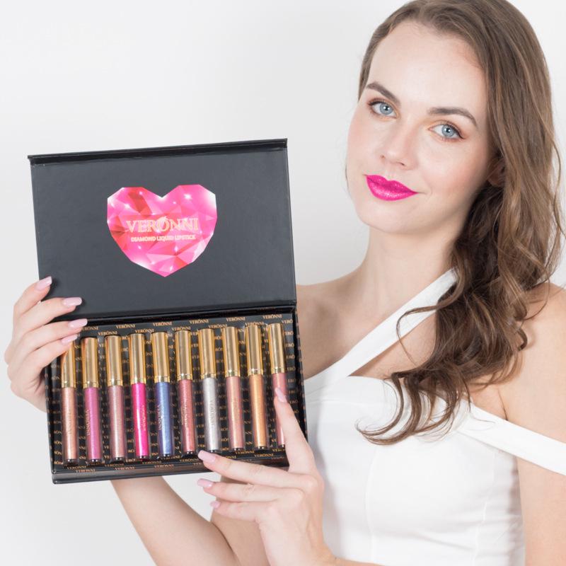 Belleoni Diamond Pearlescent Non-Stick Lip Gloss & Mermaid Lipstick Combo