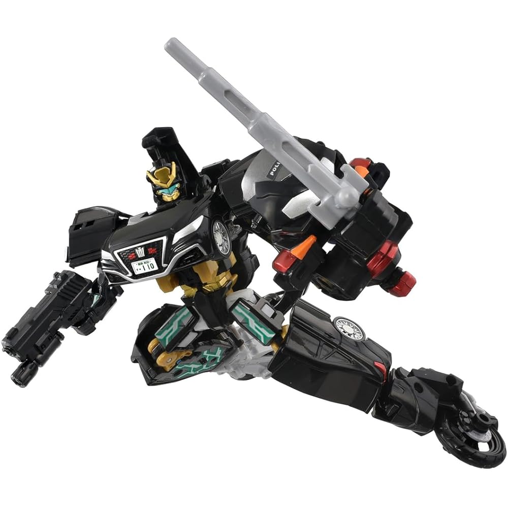

Takara Tomy Tomica Job Labor TJBDX Unite Police Braver Zero Patrol Car and Motorcycle Set Toy for Ages 3 and Up
