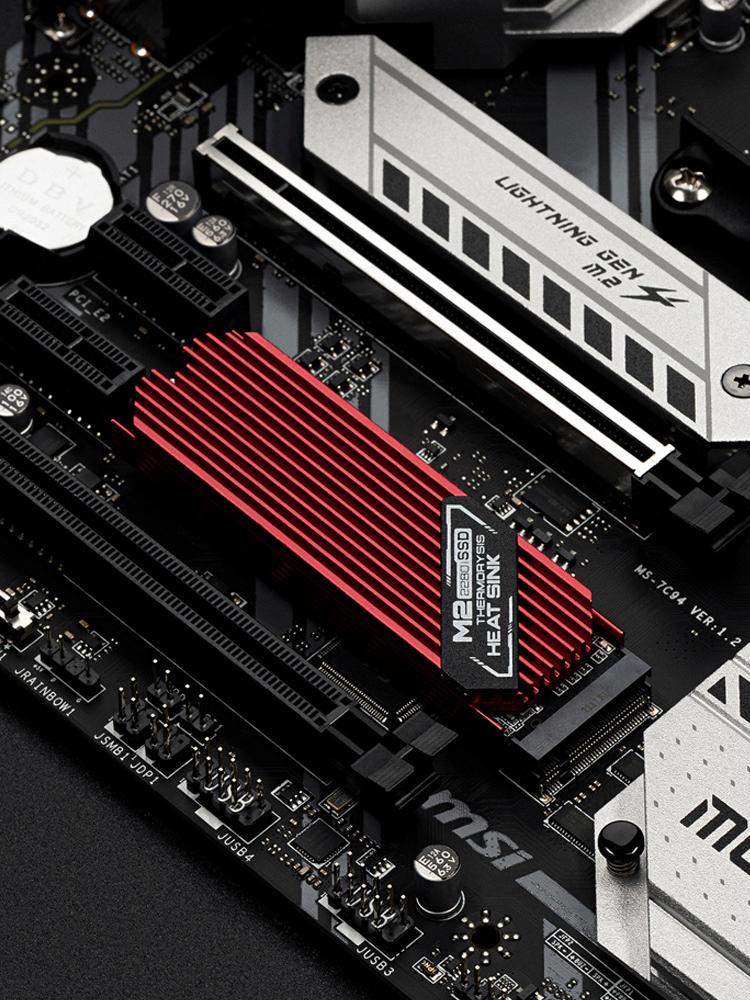 M.2 SSD NVMe Heatsink with Thermal Silicone Pad for PS5 M.2 2280 SSD NVMe Expansion Slot Dedicated Radiator Extended Copper Pipe