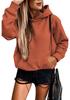 2024 Autumn/Winter Women's Plus Velvet Loose Solid Hooded Sweatshirt