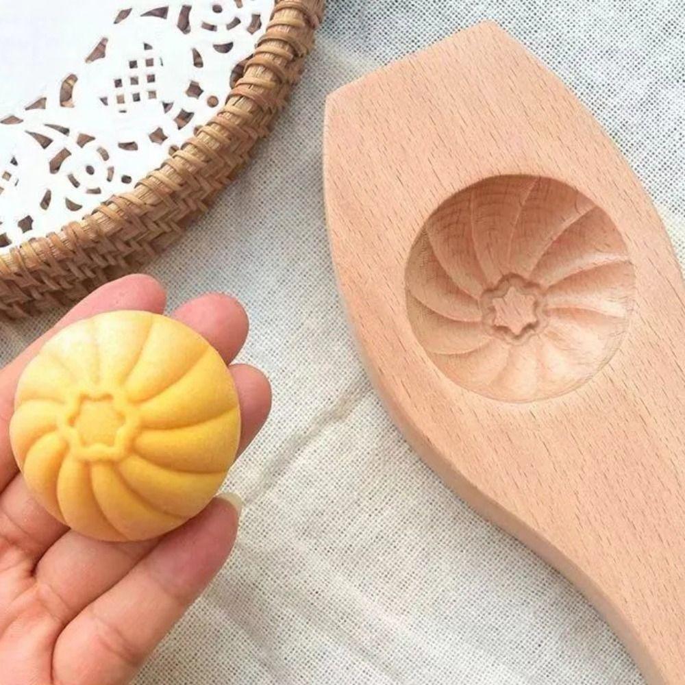 Manual Steamed Bun Mold Deepened Steamed Bread Mold Creative Wood Baozi Mold  Pastry