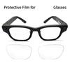 Travel Storage Lens Film for Glasses, Clear PET Wear-Care Layer with Lens Outline Fit, Hand Positioning, and Daily Desk or Commute Use