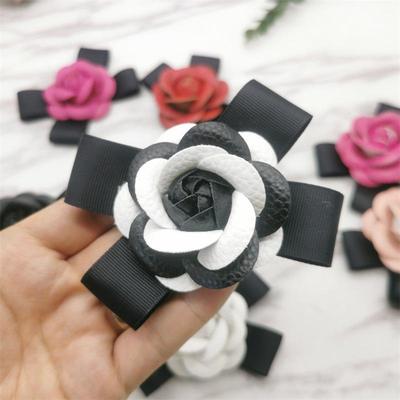Fabric Camellia Flower Brooch Bow Tie Ladies College Style Shirt Collar Pins Vintage Wedding Party Brooches For Women