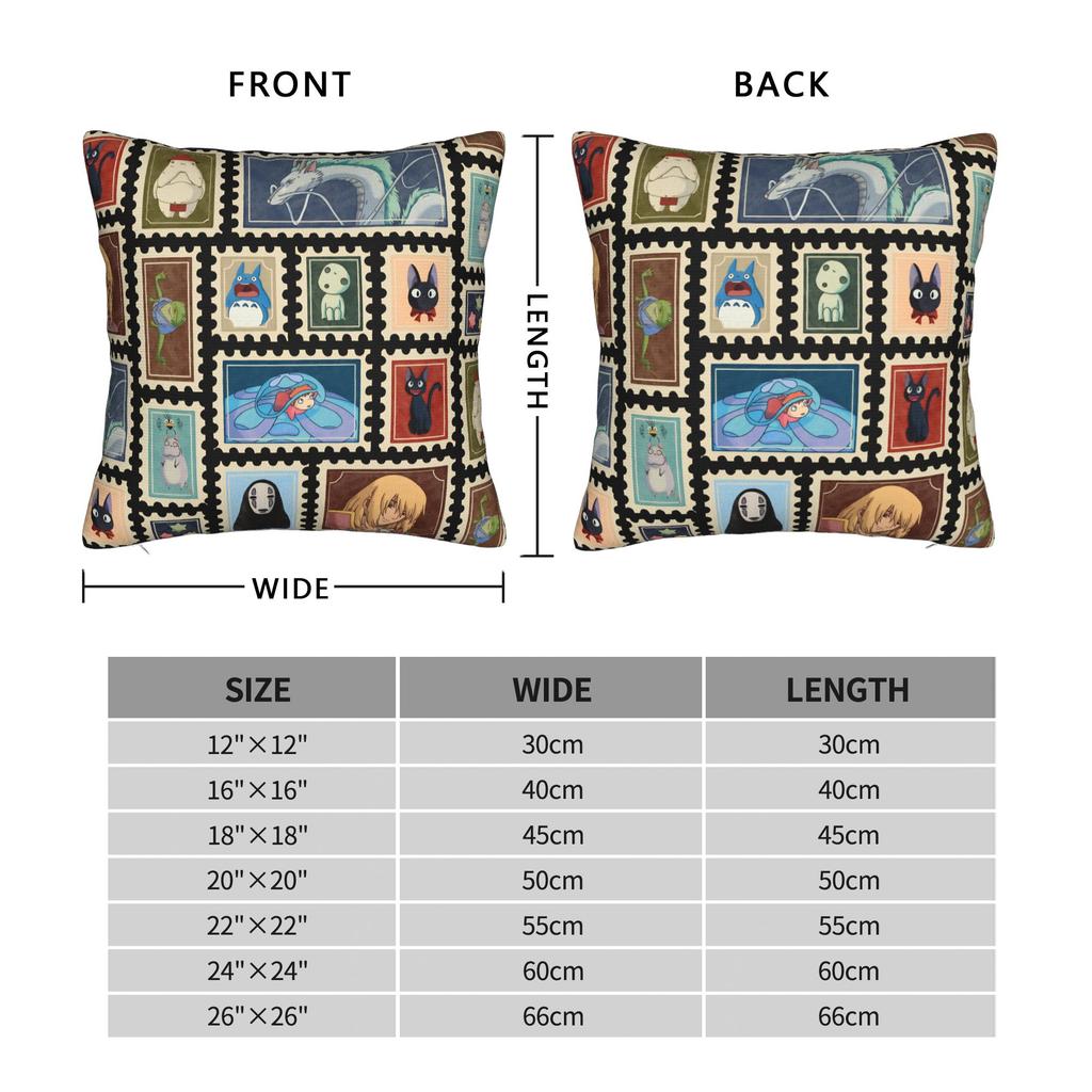 Susuwatari Soot Sprites M-Mononoked Pillowcase Printing Cushion Cover Aways Princessed Throw Pillow Case Cover Living Room