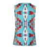 Damen-Tanktop mit V-Ausschnitt, weich, Retro, geometrisch, grafisch, Stammesethnisch, ärmellos