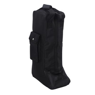 Stiefeltasche mit Griff Oxford-Gewebe und Leder Schwarz Wasserdicht Tragbar Stiefel Aufbewahrungstasche für