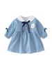 Spring Autumn Baby Girls' Cute Plaid Princess Dress - Pure Cotton Skirt