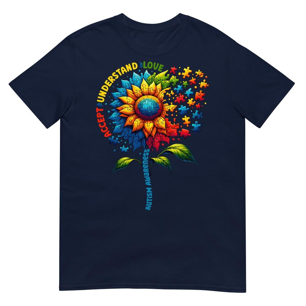 Autism Awareness Sunflower Unisex Unisex Kids Autism Sunflower Tshirt S