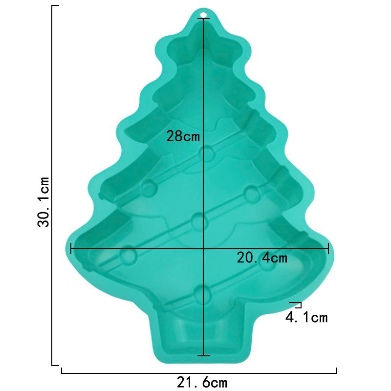 

Christmas Tree Cake Pan 3D Silicone Baking Mold Breakable Chocolate Candy Candle Soap Cupcake Topper Decorating Tools Kitchen