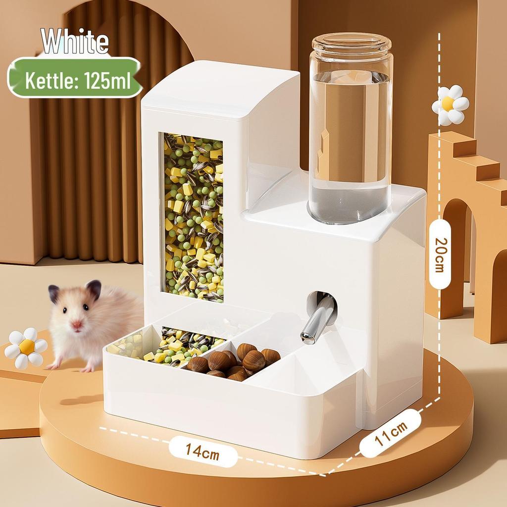 Golden Hamster All-in-One Feeder & Leak-Proof Water Dispenser
