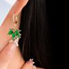 Zircon Red Maple Leaf Ear Buckle Personality Earring for Women Light Luxury Drop Earrings High-grade Women's Wholesale Zircon