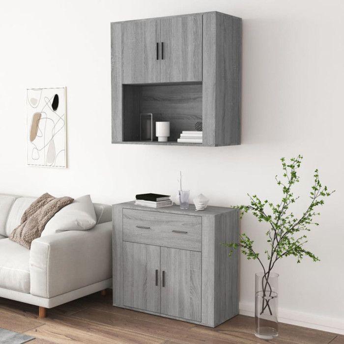 VidaXL Highboard Sonoma Grey Engineered Wood 3185373