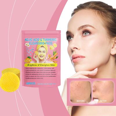 40 Stück Kurkuma-Reinigungspads mit Kojisäure, Peeling-Pads, Gesichtsschwämme zur Reinigung, Peeling, tägliche Reinigung, Hautpflege