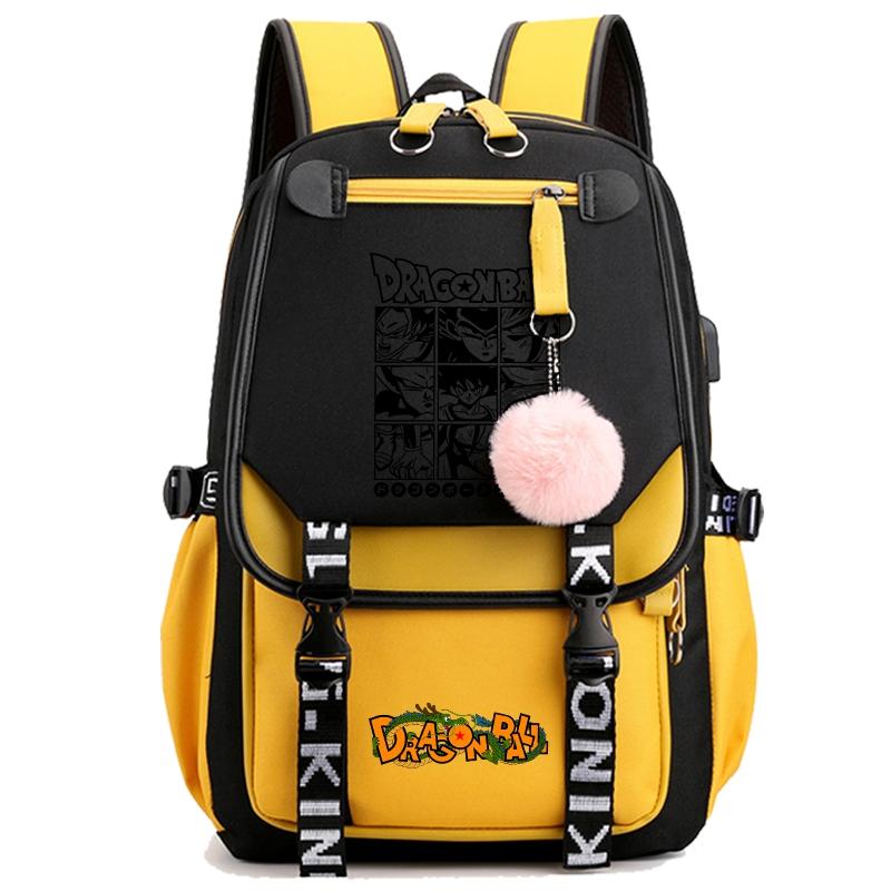 Anime Dragon Ball Backpack for Women Canvas Laptop Bag Back To Schoolbag for Teenager Girl Schoolbag Women Travel Bag Mochila