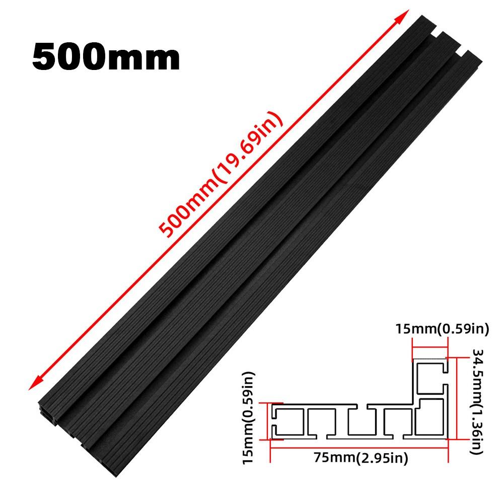 Aluminium 75 Type Miter Track T-Slot T-track Backer Sliding Brackets 300-600mm