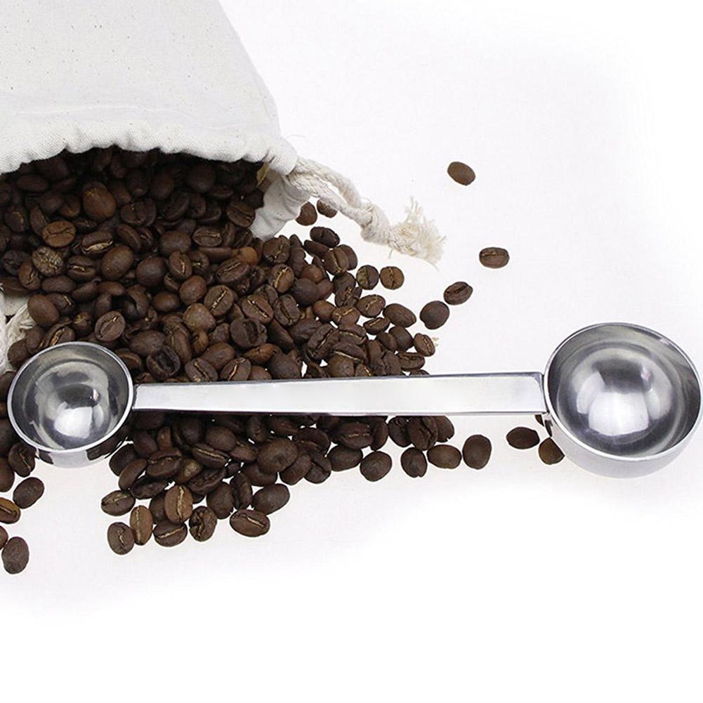 Cucchiaio Misuratore a Doppia Estremità Acciaio Inossidabile Misurino da Caffè con Cucchiaio da Tavola Graduato Cucchiaio per Scavare Frutta Strumento da Cucina per Pasticceria