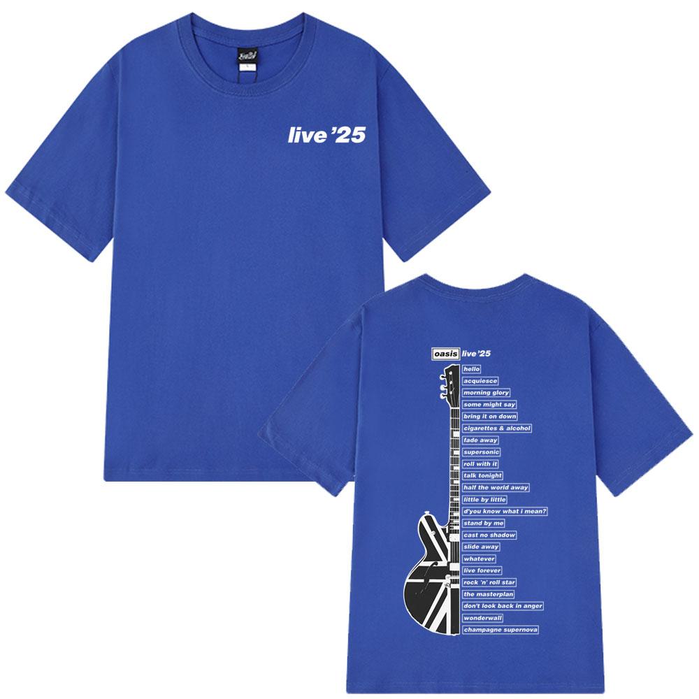 ZheXiong TEE Oasis Live &rsquo;25 Wembley Tour T-shirt Fan Merchandise Zomer Top Heren Oversized Hip-hop Mode T-shirts Hoge Kwaliteit Casual Heren T-shirts L