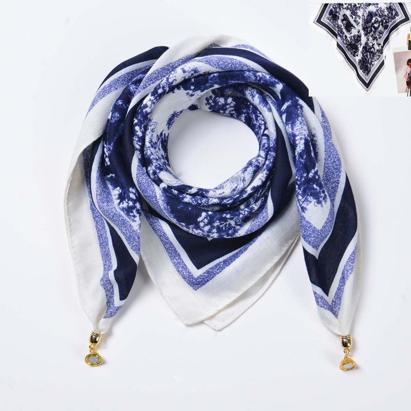 Idyllic small fresh women's imitation silk square scarf silk scarf temperament versatile scarf shawl heat