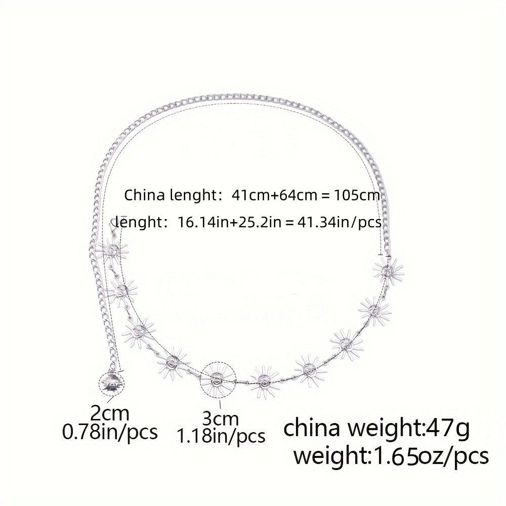 Vintage Punk Waist Chain Retro Alloy Waistband All-match Dress Cummerbands  For Women