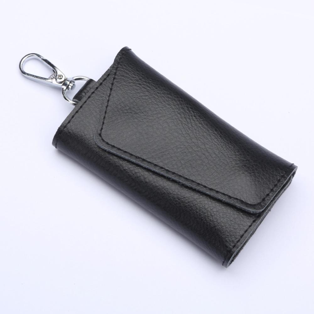 Mini Card Bag Genuine Leather Keychain Housekeeper Car Key Wallet  Men Women