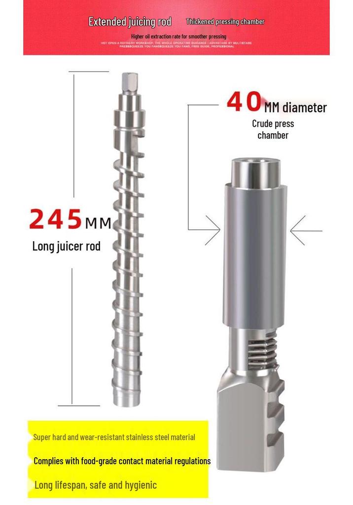 Smart Temperature Control Stainless Steel Household Oil Press Machine