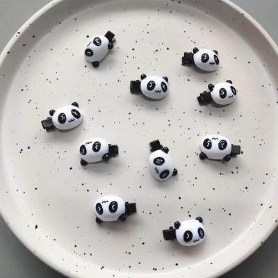 5 gab./partija Mazi, jauki pandas matu klipši Mini multfilmu caurspīdīgas zvaigznes matu sprādzes Matadatas sievietēm, meitenēm, modes aksesuāri