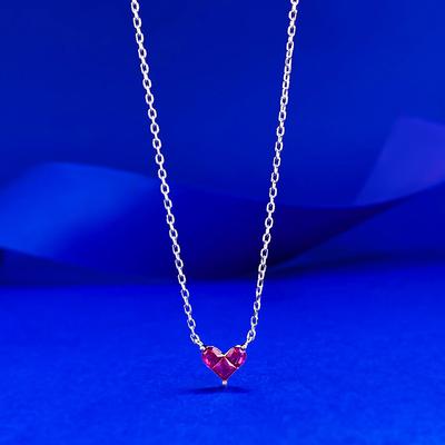 Jewelry Mini Peach Heart Necklace Clavicle Chain Temperament Light Luxury High Sense