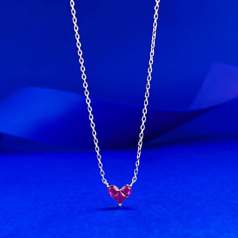 Jewelry Mini Peach Heart Necklace Clavicle Chain Temperament Light Luxury High Sense