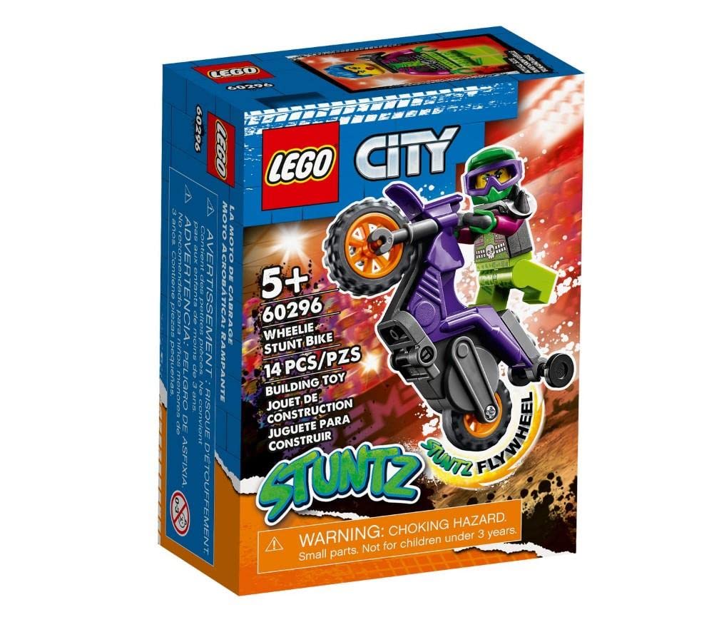 

LEGO City Stunt Bike Wheelie 60296, отличный подарок для мальчиков и девочек от 5 лет и старше.