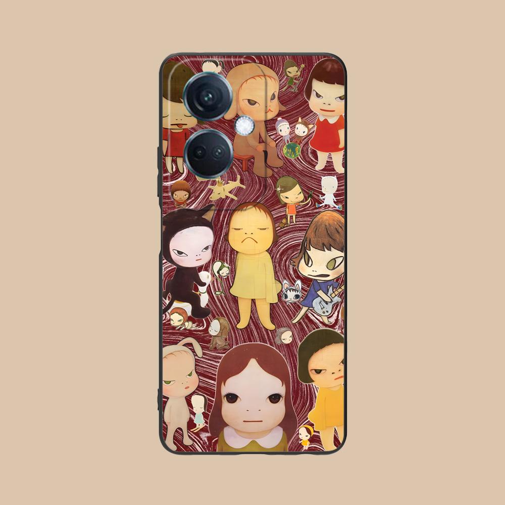 Anime Yoshitomo Nara Phone Case for OPPO Reno 14 13 12 11 10 9 8 7 6 5 F T Pro 5G Colorful Printing Cover Cover Luxury Pretty