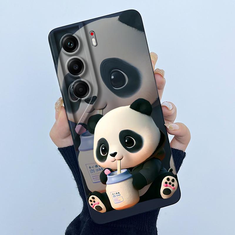 Handyhülle für Tecno Camon 40 Pro 4G 5G 2025 Niedlicher Panda Süße Mädchen Katzen Silikon Weiche Rückseite Ultradünne Schutzhülle