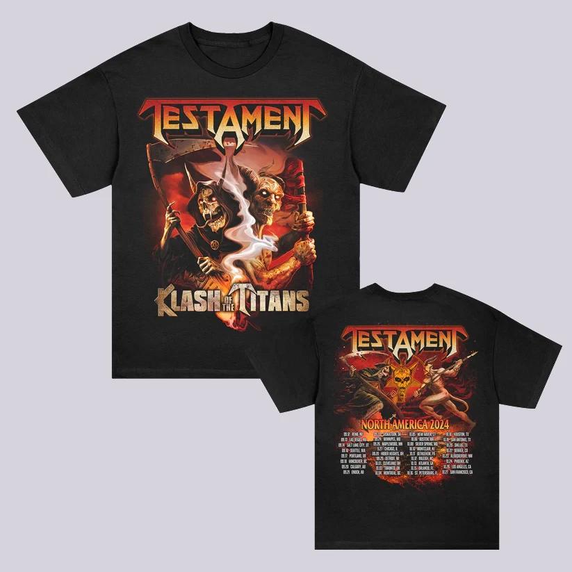 Testament Band Klash Of The Titans Cotton Black All Size Shirt TR518 XXL