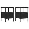 VidaXL Tables de chevet 2 pcs noir 34x36x50 cm bois d’ingénierie 826044