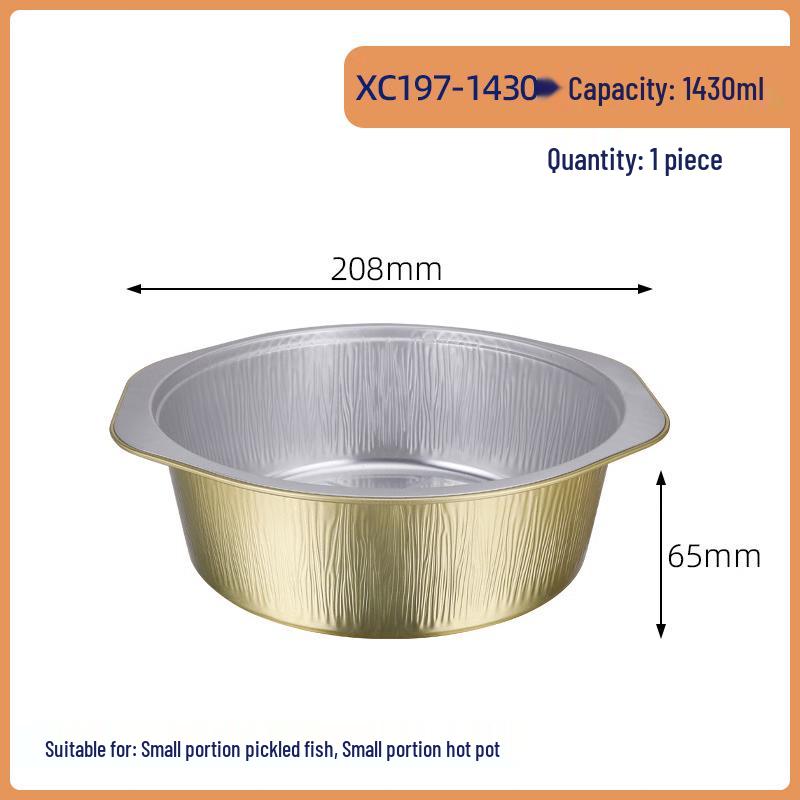 

COFLYEE 1430ml Aluminum Foil Bowls with Plastic Lids (100-Pack)