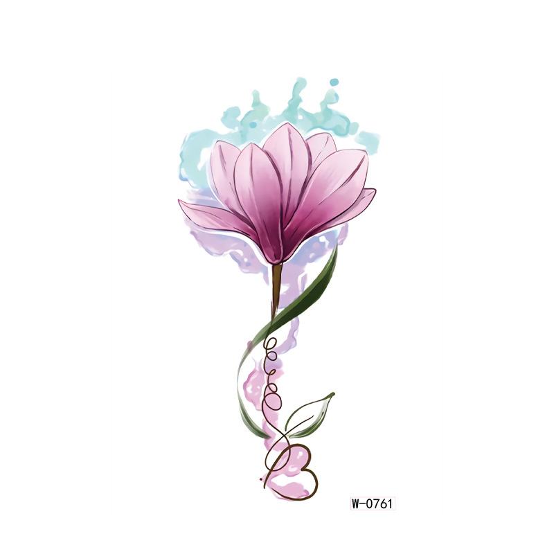 Beauty Sticker Cartoon Tattoo Sticker Temporary Waterproof Animation Flower Personalized Flower Arm Tattoo Sticker