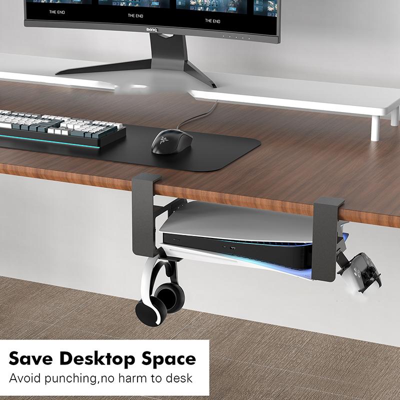 Hengende holder for PS5 og Ps5 Slim Spillkonsoll Stander Brakett Øretelefon Spillekontroll Bordspillkontroller
