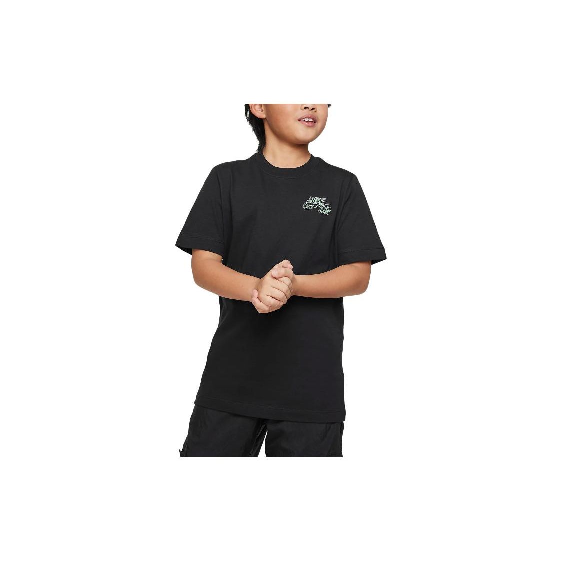 

Nike Sportswear Logo Print Short Sleeve T-Shirt Kids Tops Black FD0845010 S