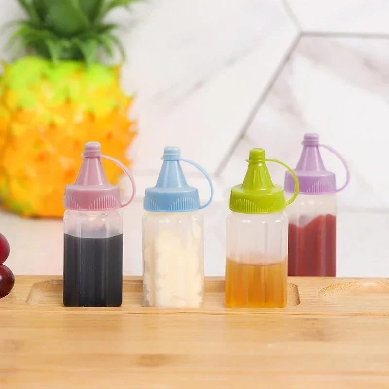 Mini Squeeze Bottle Seasoning Bottle Salad Tomato Sauce Container Suitable for Home Camping Children's Bento Kitchen Accessories