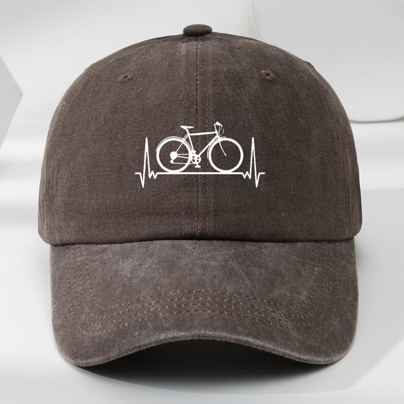Men's and women's baseball caps, bicycle prints, suitable for outdoor sports and casual wear, sun protection