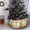 Christmas Tree Collar 22 Inch Green Elf Xmas Tree Base Stand Cover Fabric Tree Ring for Farmhouse Holiday Party Decor