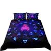 Twelve Constellations Bedding Quilt Cover Set Galaxy Theme Down Quilt Cover Home Bedroom Decoration Three-Piece Set