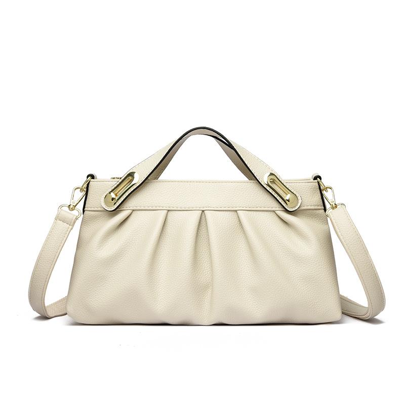 Women's bag new urban simple pleated bag fashion casual portable oblique span shoulder arm bag